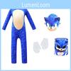 Niebieska maska cosplay Sonic Hedgehog dla dzieci z przyciągającym wzrok wzorem i uniwersalnym rozmiarem