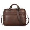 Men's Genuine Leather Crossbody Laptop Bag - Multifunctional, Large Capacity, Casual Briefcase