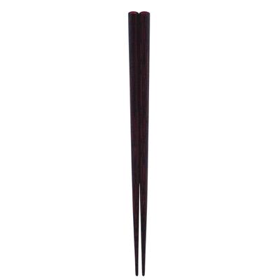 Tanaka Hashiten Octagonal Vermilion Chopsticks 604466 Brown 21cm Wabi-Sabi No.