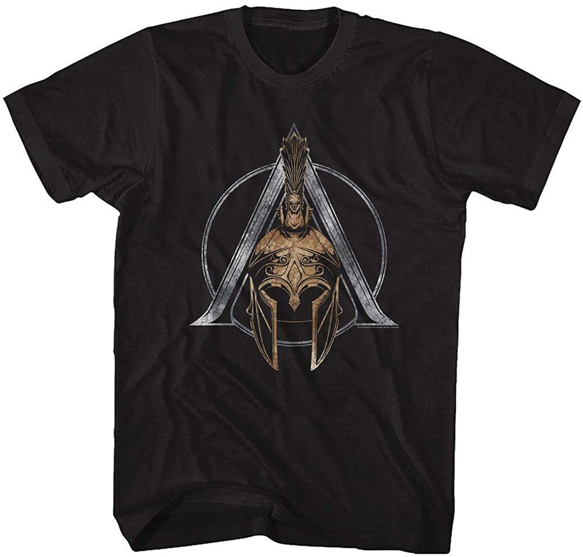 

Spartan Warrior Helmet Molon Labe TShirt Cotton ONeck Short Sleeve Mens T Shirt Size S3XL S