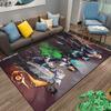 Vibrant Gaming Rug with Heroic Characters Design Suitable for use as an anti-slip game mat for living room and bedroom sofas