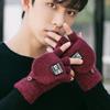 Winter Alpaca Wool Fingerless Gloves for Men, Women, Students - Ideal for Cycling and Writing