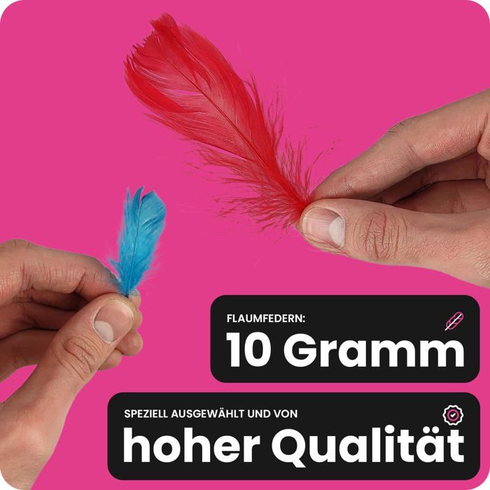 Jeu de scrapbooking - netuno - plumes décoratives - 10g - multicolore - pour enfants à partir de 3 ans