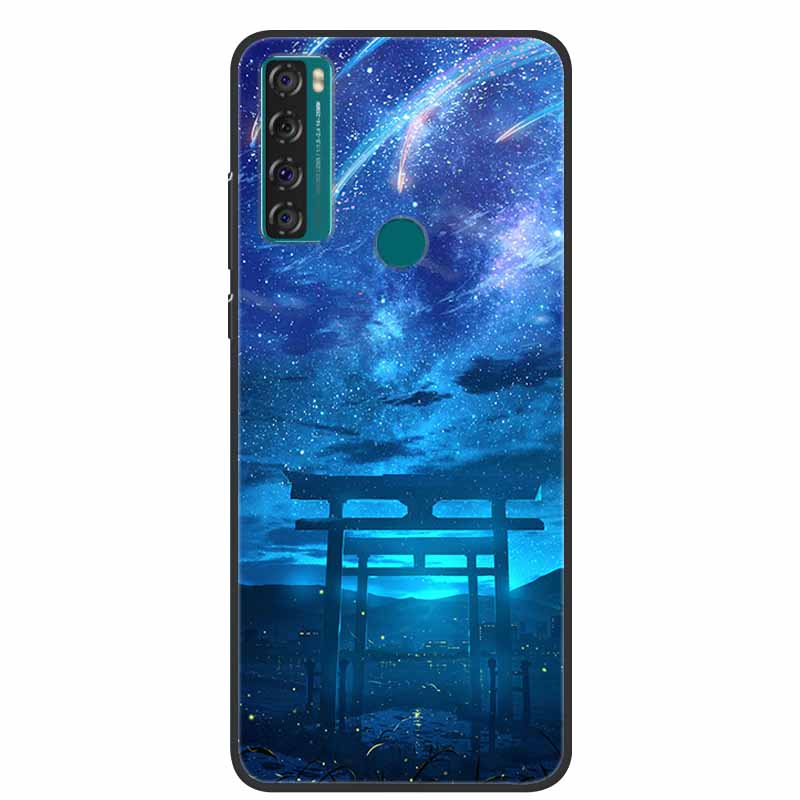 For TCL 20 SE Case Luxury Silicone TPU Soft Cover Phone Case For TCL 20 SE T671H Cartoon Funda Colourful Capa Shockproof Coque