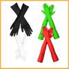 Elbow Length Sleeve Evening Gloves For Women Stretchy Soft Red Vintage Themed Event Accessories
