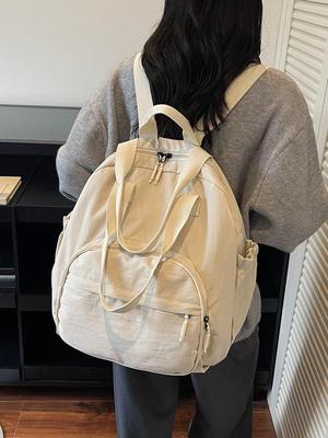 2025 Women's Multi-Functional Large-Capacity Backpack: Trendy, Lightweight, and Simple for Cross-Border Travel.