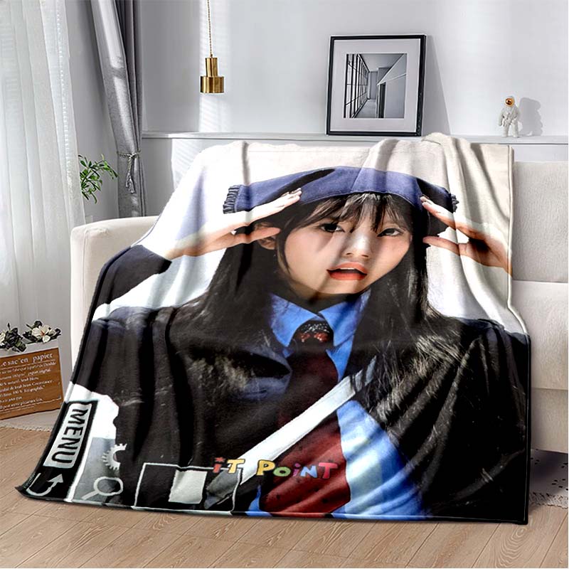 3D Printed Flannel Blanket I-ILLIT Combo K-POP Home Sofa Bed Blanket | Birthday Gift,