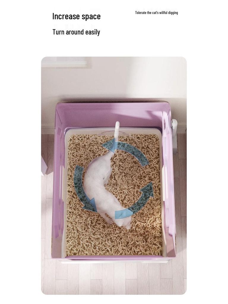 Pull-Out Cat Litter Box with Odor-Blocking Drawer and Full Enclosure