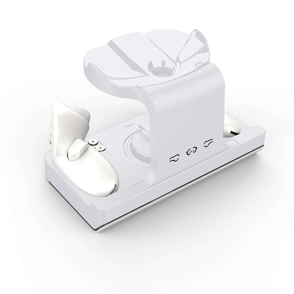 RGB Charging Station VR Headset Display Stand With LED Indicator Controller Handle Batteries Compatible For Meta Quest 3 Headset Controllers