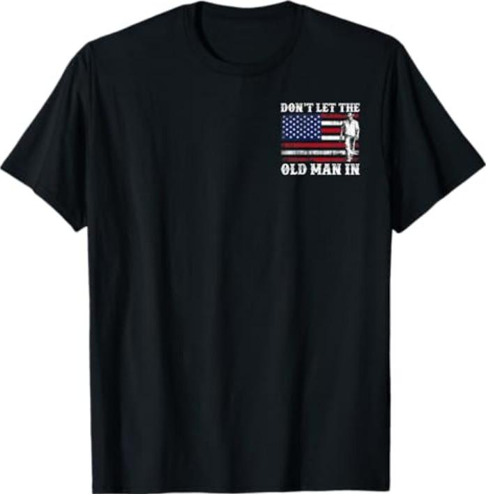 Retro Dont Let The Old Unisex In Cowboy Us Flag For Unisex Unisex Tshirt