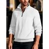 Men S Casual Vintage Half Zip Knit Sweater Loose Fit Long Sleeve Pullover