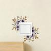 Flower Lamp Switch Sticker Removable Self-Adhesive Floral Wall Decal Peel And Stick Decorative Socket Surround Decals for Bedroom Living Room Home