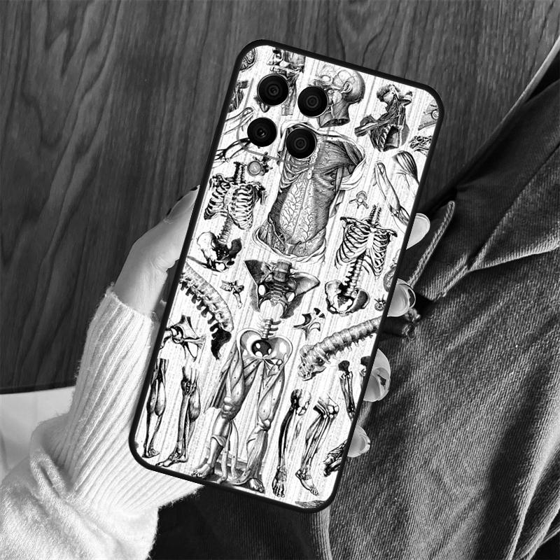 Medical Skeleton Anatomy Case For Samsung Galaxy M13 M33 M53 M11 M21 M31 M51 M12 M22 M32 M52 M20 M31s M14 M54 Cover