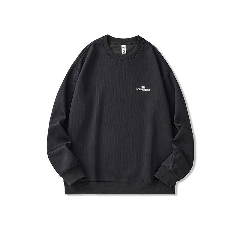 Autumn Embroidered Sweater Men'S American Casual Trendy Brand Long-Sleeved Top Loose Round Neck Inner Bottoming Shirt