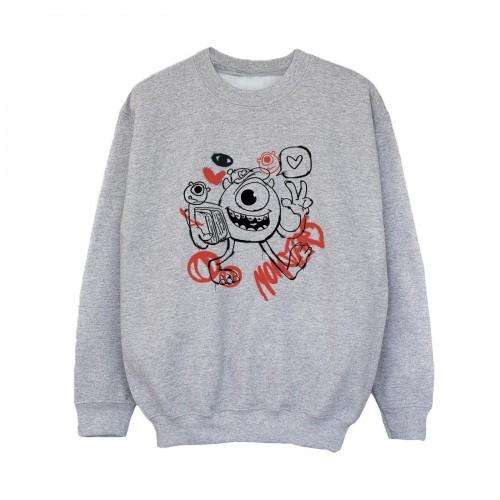 Monsters Inc Boys Mike Wazowski Graffiti Sweatshirt