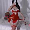 Yi Yue Sexy Christmas Lingerie Set: Hot Temptation Nightgown with Removable Sling - Women's Costume Uniform 8860