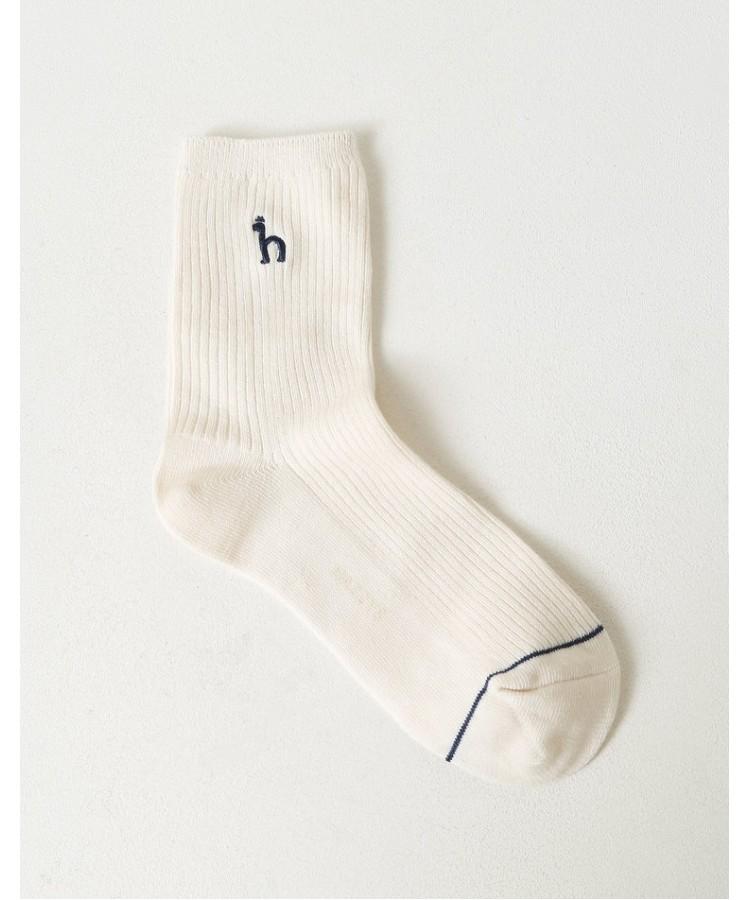 Hejiseuyeoseongaegseseoli Logo Embroidered Cotton Blend Mid-Length Socks 3-Piece Set_Hiss6E901Iv
