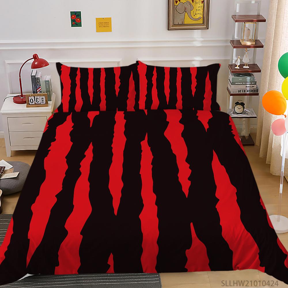 Skull Head Printed Bedding Single Double Bed Full Size Personalized Dark Pattern Pillowcase and Quilt Cover 2 or 3 Comfortable Home Decoration