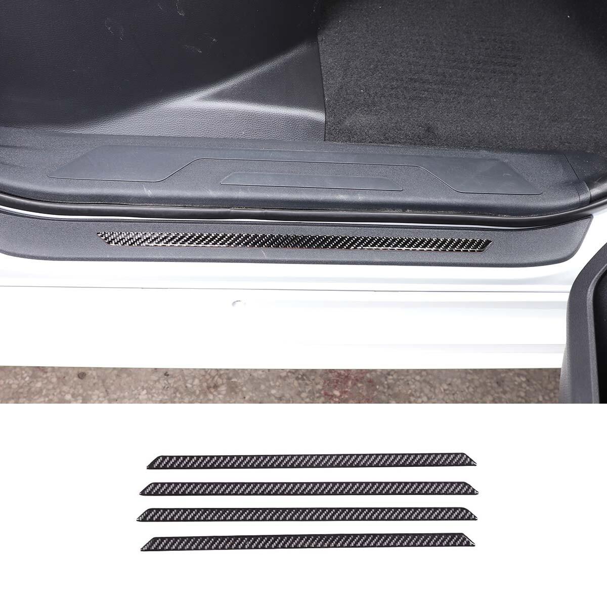 Real Carbon Fiber External Door Sill Cover Trim For Toyota Tundra -24