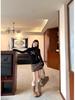 Women's Slim Fit Leopard Print Wool A-line Skirt - New Winter 2025 Style with Elastic Waist