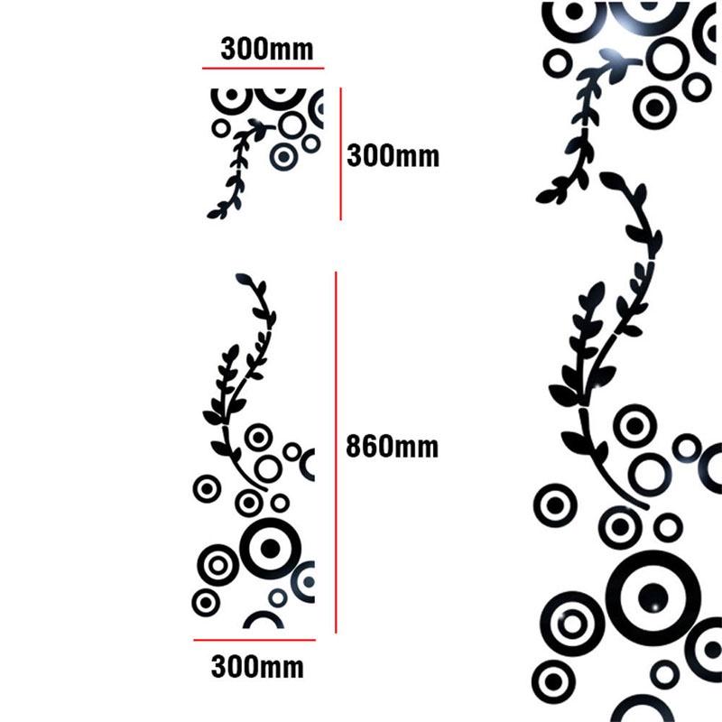 Adesivos de Parede Espelhados Acrílicos de Alta Qualidade Para Decoração Moderna de Casa/Quarto 3D