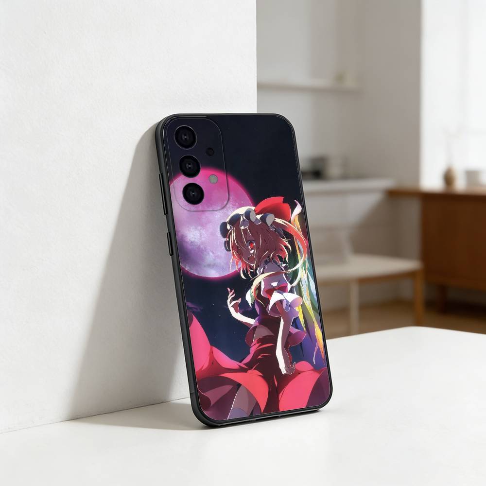 T-TouHou Project Flandre Phone Case For Samsung S25,24,23,22,30,21,10,9,Ultra,Plus,Lite Soft Black Case