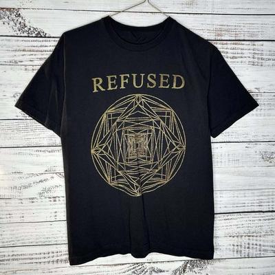 Refused Hardcore Metal Band Grafikus Turné Póló 1 oldalas BL1000