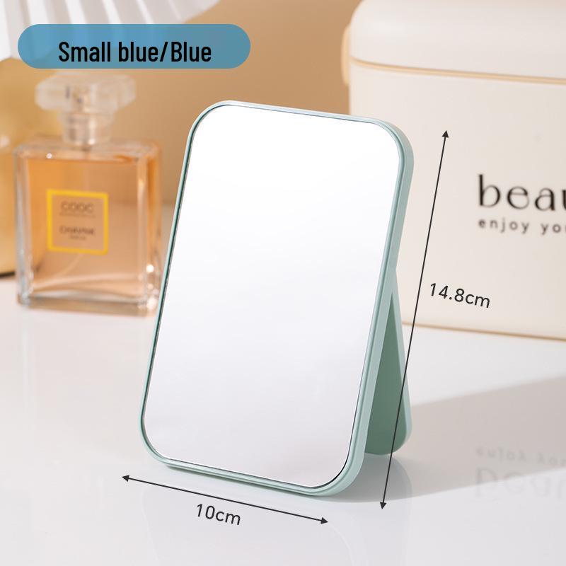 Foldable LED Makeup Mirror with HD Light - Portable, Stylish for Dorms and Desktops