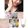 Exquisite Rose Gold Plated Rhinestone Clavicle Chain Pendant For Women