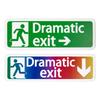Acrylic Dramatic Exit Sign Colorful Theatrical Exit Sign Plate Wall Sign For Garage Restaurant Bar Room Home Decoration