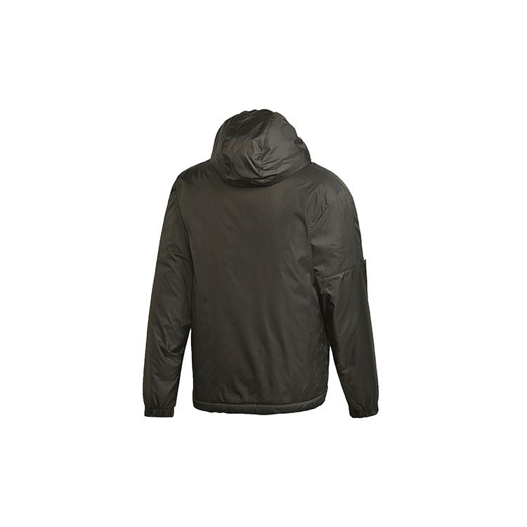 Adidas Puffer Jackets Men's Olive Brown Hooded Moderate GH4602