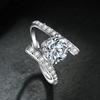 Luxury Shining Crystal Copper Diamond Ring Beautiful Ring Fashion Wedding Party Women Jewelry Gifts