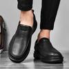 High-End Autumn/Winter 2021 Men's Slip-On Thick-Soled Genuine Leather Business Shoes