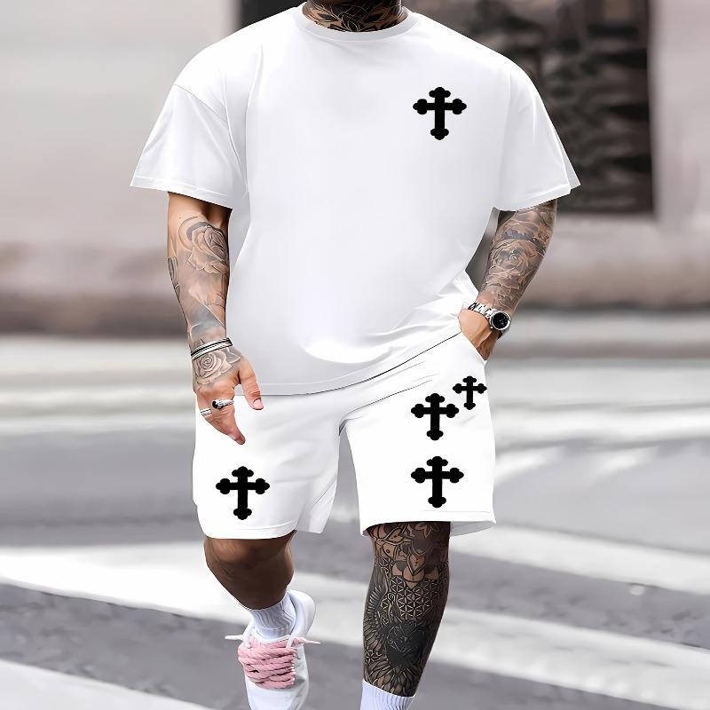 Herrenanzug Kurzarm-T-Shirt und Shorts