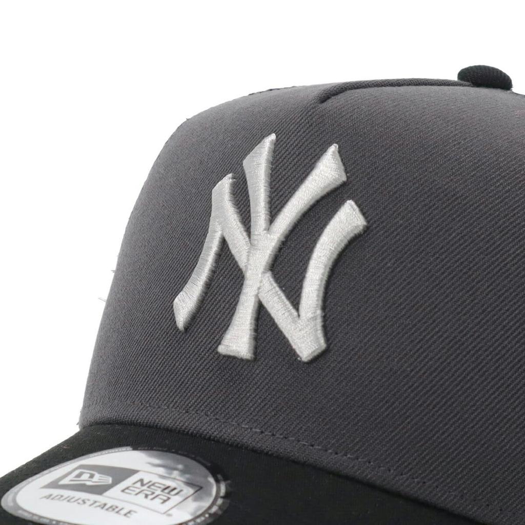 New Era 9FORTY A-Frame Trucker Mesh Cap MLB New York Yankees Graphite/Black ONSPOTZ Exclusive Free Size