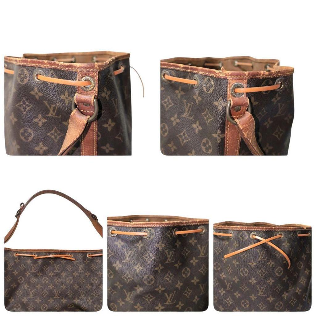 Louis Vuitton Noe   Monogram Shoulder Bag  Handbag  Drawstring Style, Brown   Authenticated  from  Japan