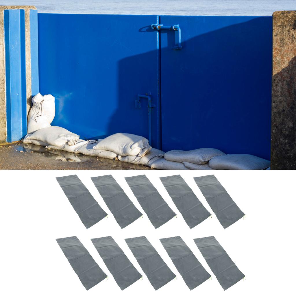 10pcs Flood Sandbags Professional Empty Rain Proof Flood Control Sandbags for House Door Garage Basement