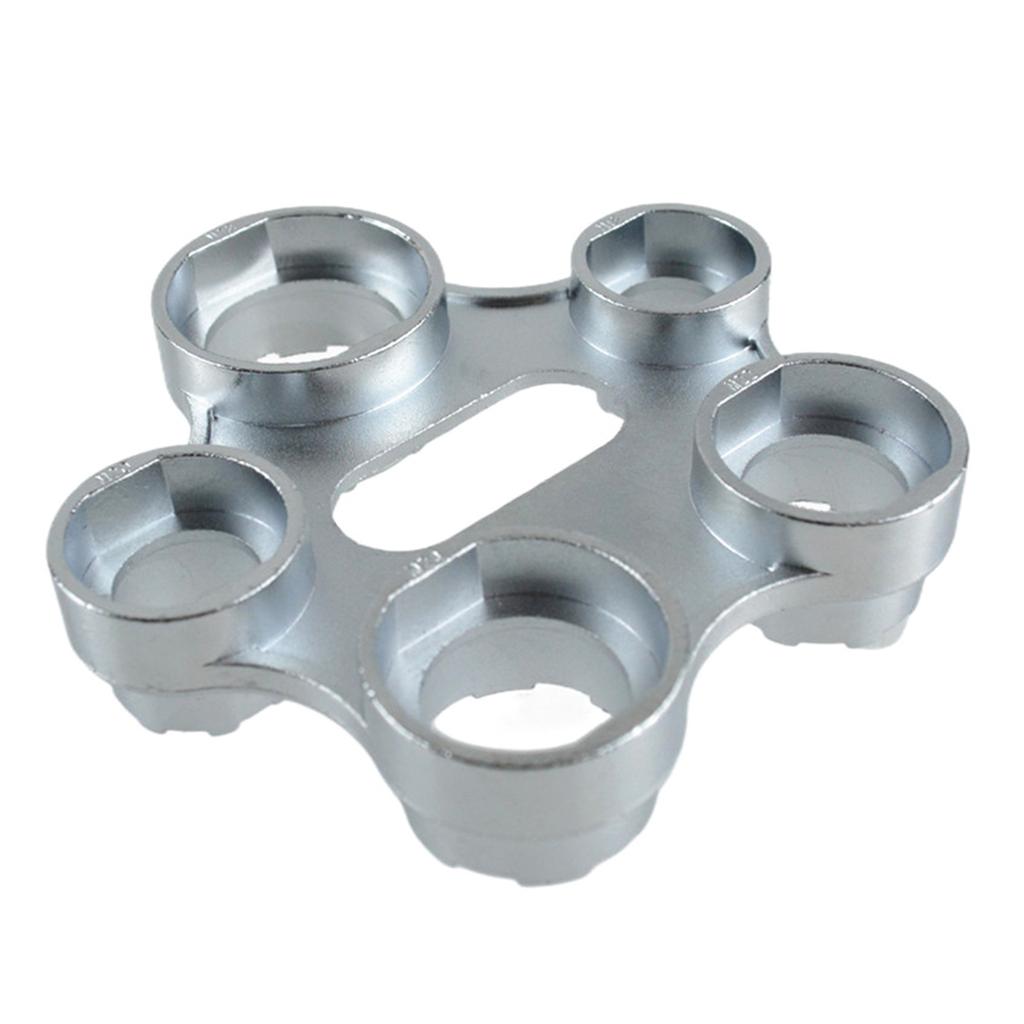 Chiave 6 in 1 per aeratori rubinetto, strumento per la rimozione del beccuccio del rubinetto, chiave di riparazione, gorgogliatori per ugello rubinetto, chiave universale per smontaggio