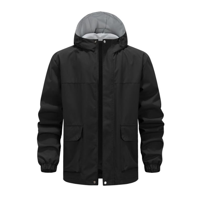 Herren Sport Outdoor Freizeit Locker Vielseitig Tasche Kapuze Jacke Oberteil