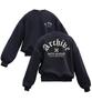 OETTA Archive Gothic Double Cotton Overshoulder Balloon Fit Sweatshirt Navy Otm25025