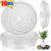 6/8/10Inch Plastic Flower Pot Tray Round Transparent Planter Water Storage Mat Reusable Anti-slip Plant Base for Indoor Outdoor
