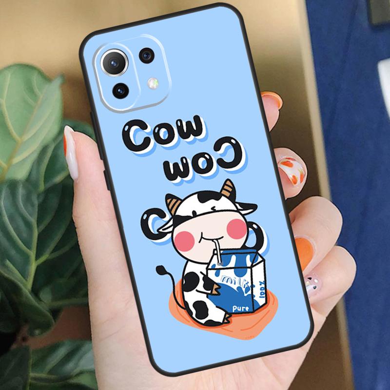 Milk Cow Skin Print Luxury Case For Xiaomi 15T 14T 13T Pro 14 15 Ultra 17 Pro Max POCO X7 F8 Pro X5 X6 F5 F6 F7 Coque