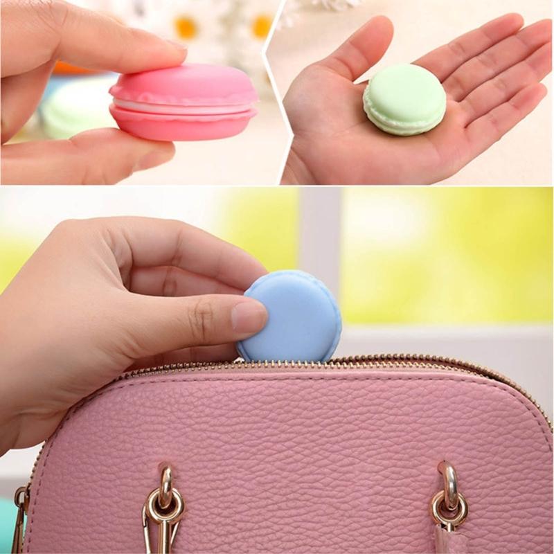18 Stück Kompakte Macaron Schmuckhalter Aufbewahrungsbox Macaron Schmuckschatulle Kunststoffmaterial Ideal für Reisen und Heimgebrauch