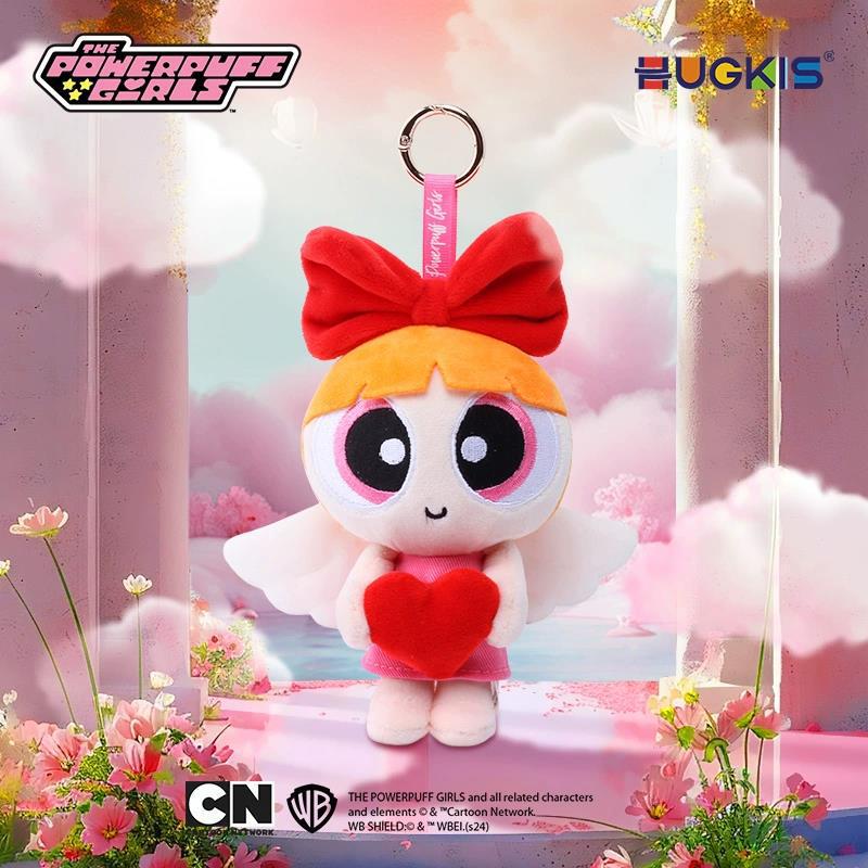 Powerpuff Girls Plush Keychain - Cute Cartoon Bubbles Pendant Birthday Gift