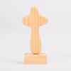 Wood Material Wood Cross Statue Handicraft Design Desktop Cross Ornament  Office Desktop