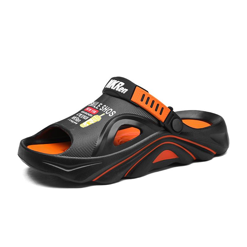 Fashion Smile Pop Casual Men Clogs Slippers Band Summer Slippers Outdoor Non-slip Beach Cozy Men Shoes Soft EVA Home Breathable Slippers