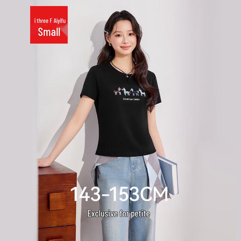 IEF Petite Korean Embroidered T-Shirt L