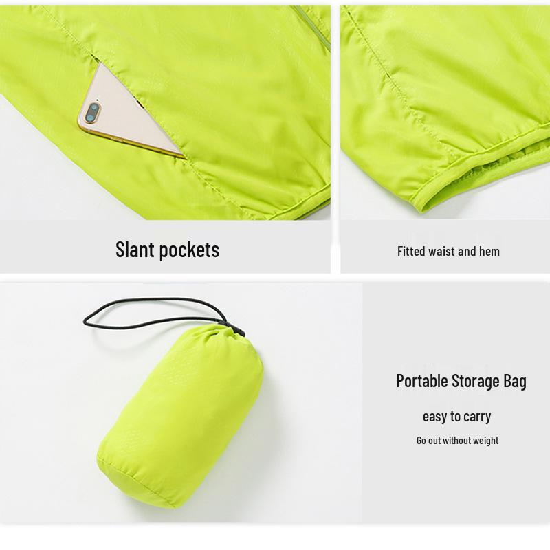 Men's and Women's Lightweight UV Protection Windbreaker: Thin, Breathable, Quick-Dry Jacket for Outdoor Sports.