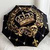 Royal Crown Luxury Pattern Outdoor Automatic Umbrella Sturdy 8Rib Shaft Lightweight Allseason Travel Elegant Umbrella Perfect Gift For Valentine'S