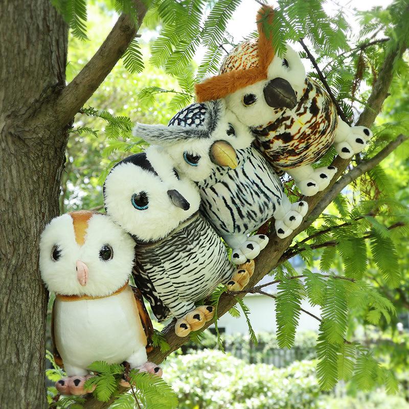 Plush Toy Duo Plushie Cartoon Anime Owl Doll Soft Stuffed Animal Children Birthday Gift Room Decoration